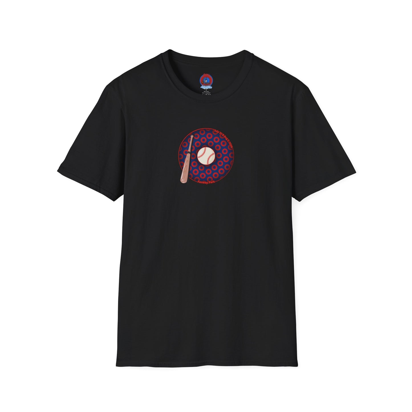 Classic Donut Tee - Unisex Soft-Style - "Phenway Ballpark Donuts" - vivid paradox donut - variant 1