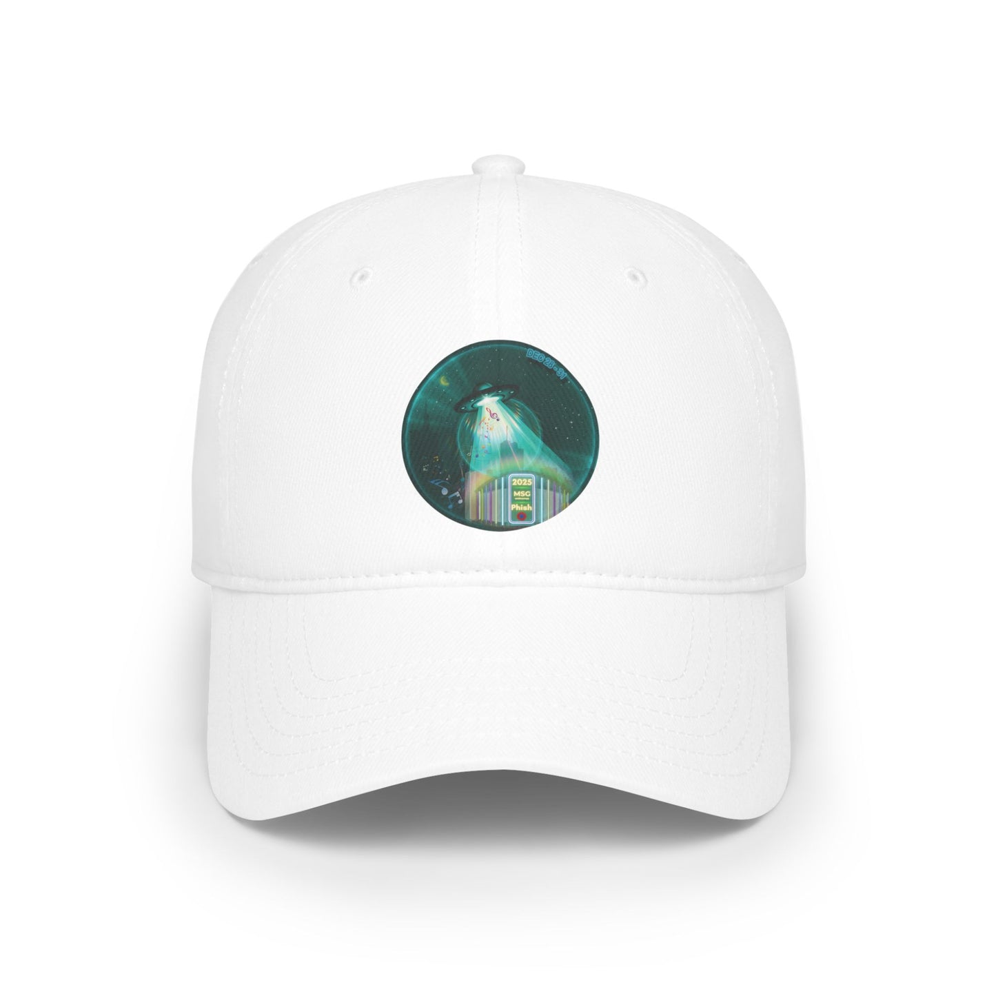 Lumpy Donut Baseball Cap - "Secret Ingredient in the Cap? MSG" - vivid teal donut w/