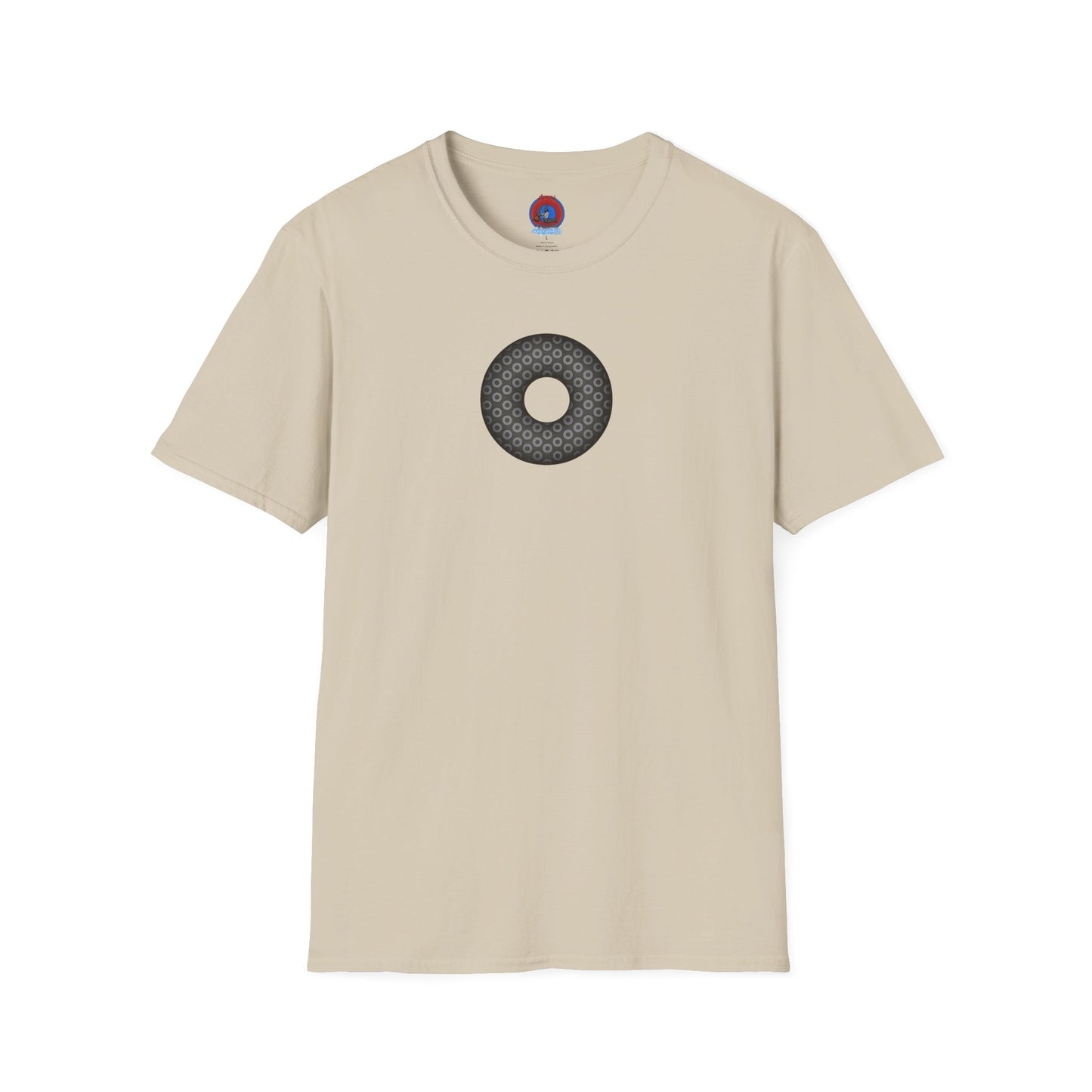 Plain Donuts/Unisex Soft-Style - "Plain Paradoxical Grided Donuts" - gray/dark gray donuts