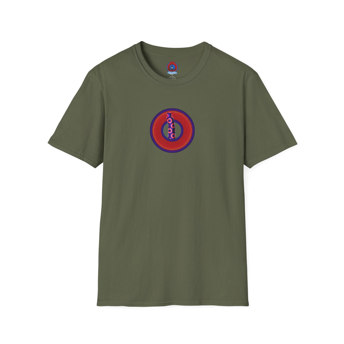 Classic Donut Tee - Unisex Soft-Style - "Sir Richard's Phamous Donut" - series 1.0  - variant 2 - red/blue paradox donut