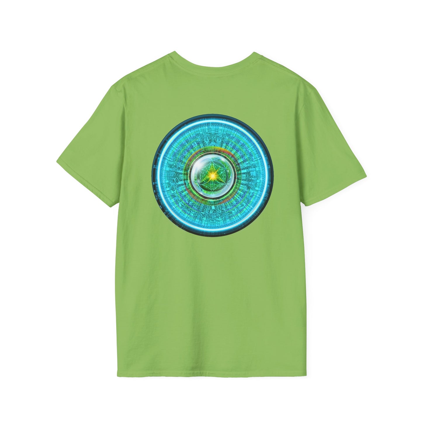Classic Donut Tee - Unisex Soft-Style - "Donut of Life Tee" - vivid turquoise tube donut - variant 1