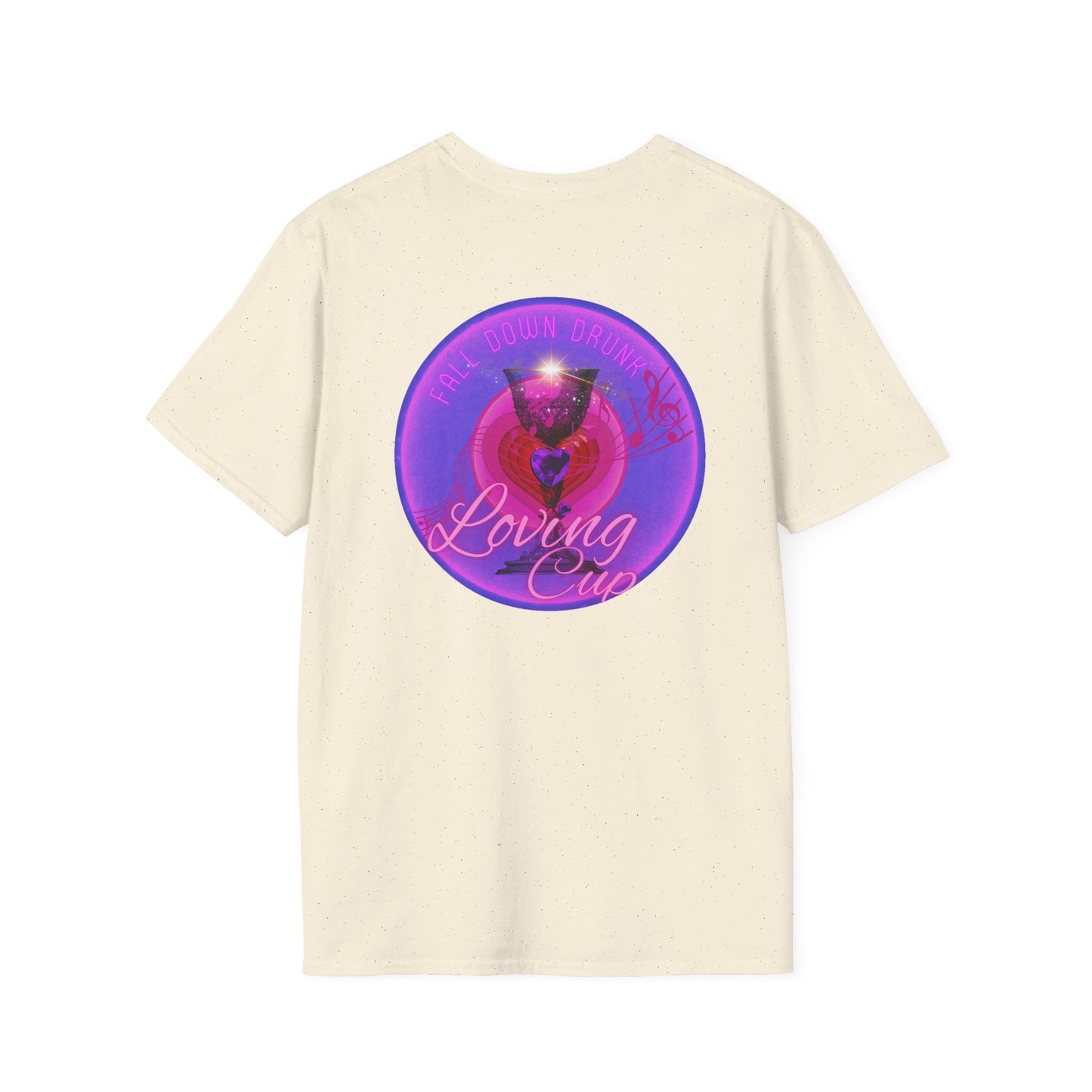 Classic Donut Tee - Unisex Soft-Style - "The Loving Donut' - vivid purple/magenta donut