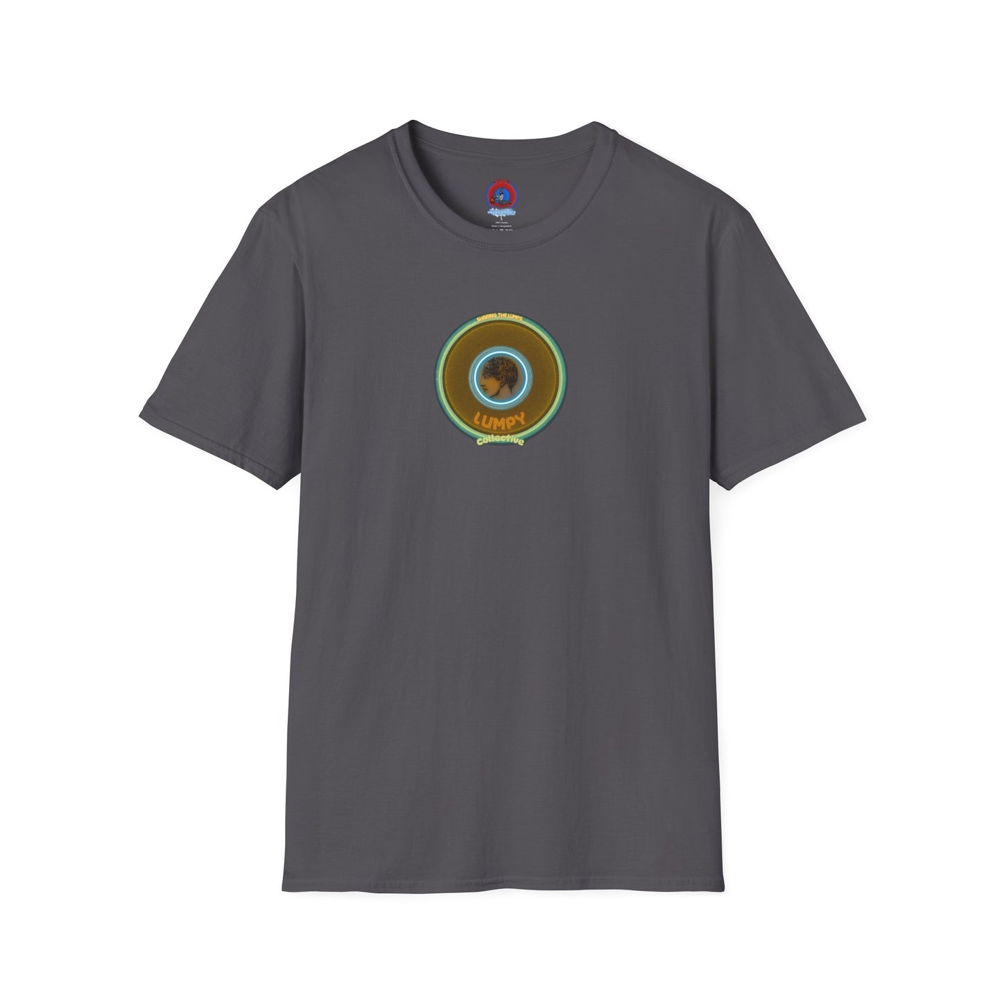 Classic Donut Tee - Unisex Soft-Style - "Lumpy Collective Donut" - bronze/green lumpy donut - variant 5