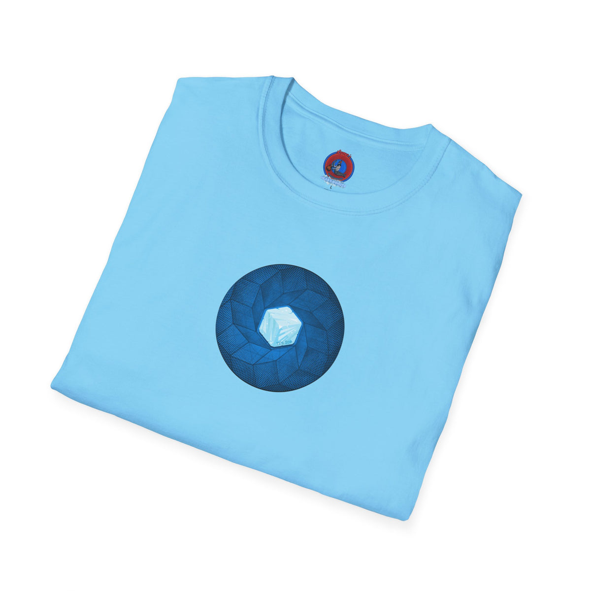 Classic Donut Tee - Unisex Soft-Style - "It's Ice... Cube's Donut" - variant 2 - blue cubed donut