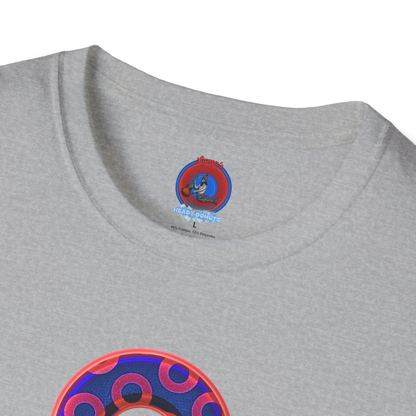 Plain Donuts/Unisex Soft-Style - "Plain Rustic Paradoxical Donuts" - red/dark royal blue donuts
