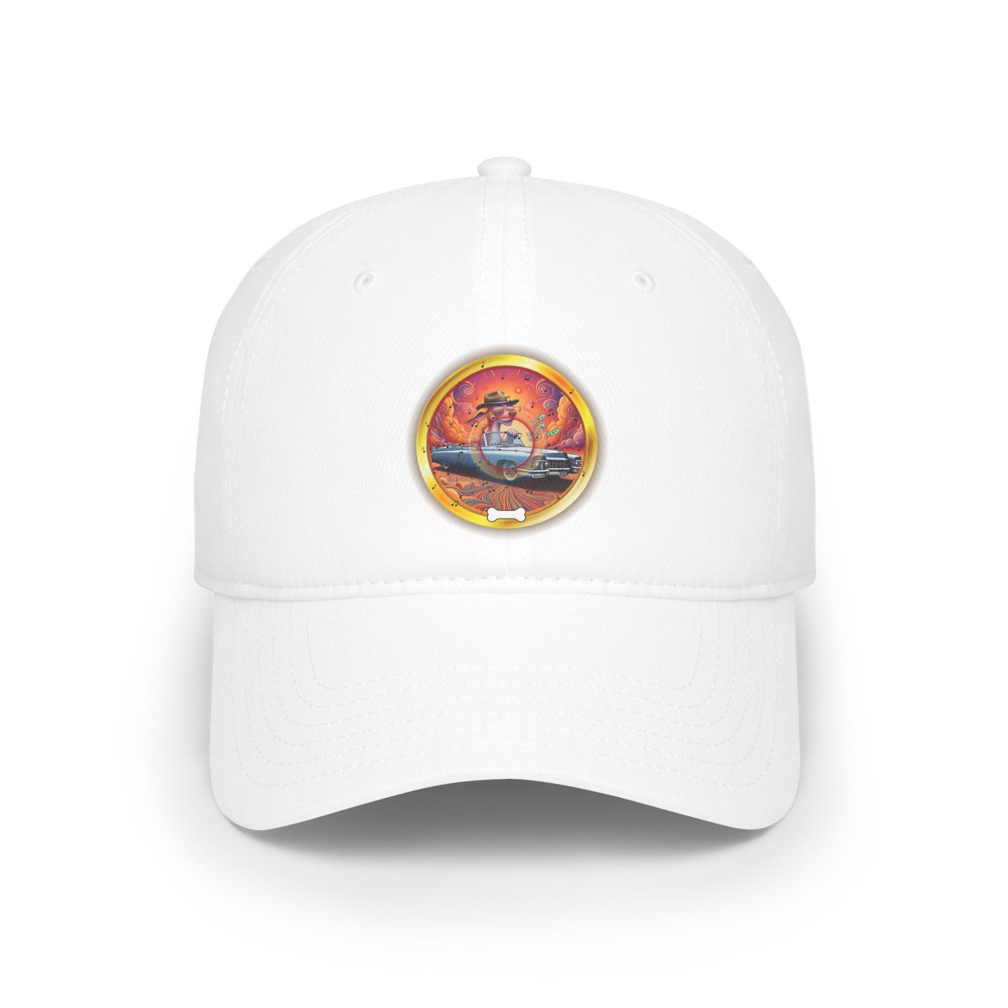 Lumpy Donut Baseball Cap - "Jimmy's Marathon Donut Cap" - variant 4 - golden pic donut w/