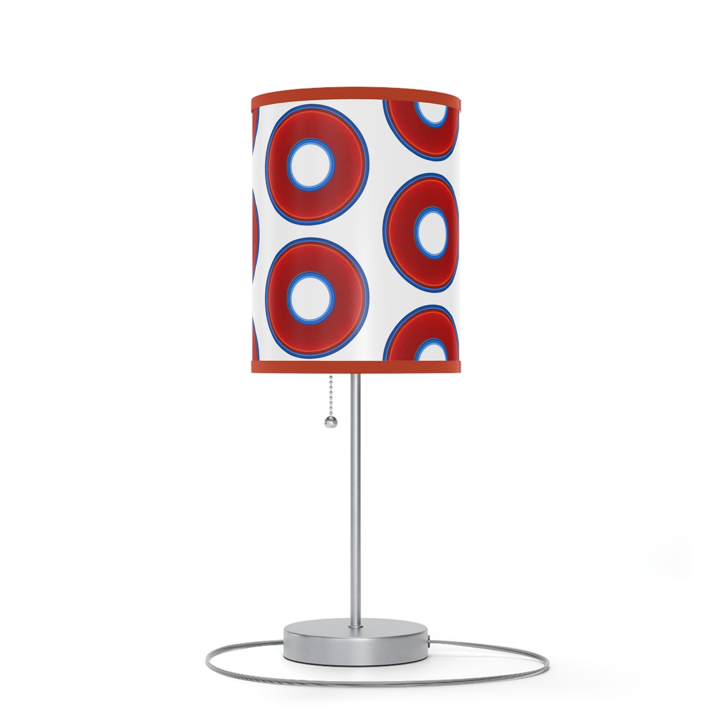 Lumpy Accent Lamps - red vivid donuts w/white background