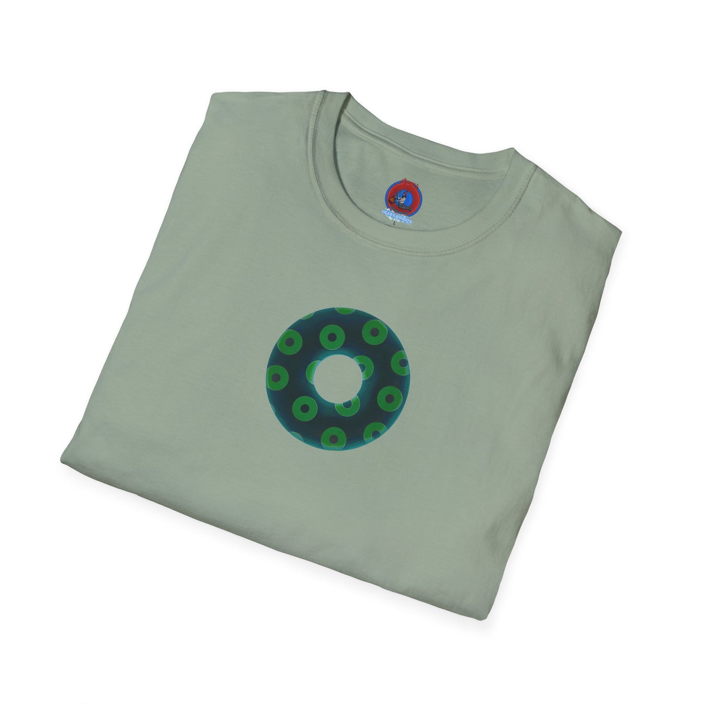 Plain Donuts/Unisex Soft-Style - "Plain Blimpy Paradoxical Donuts" - dark green/light green donuts