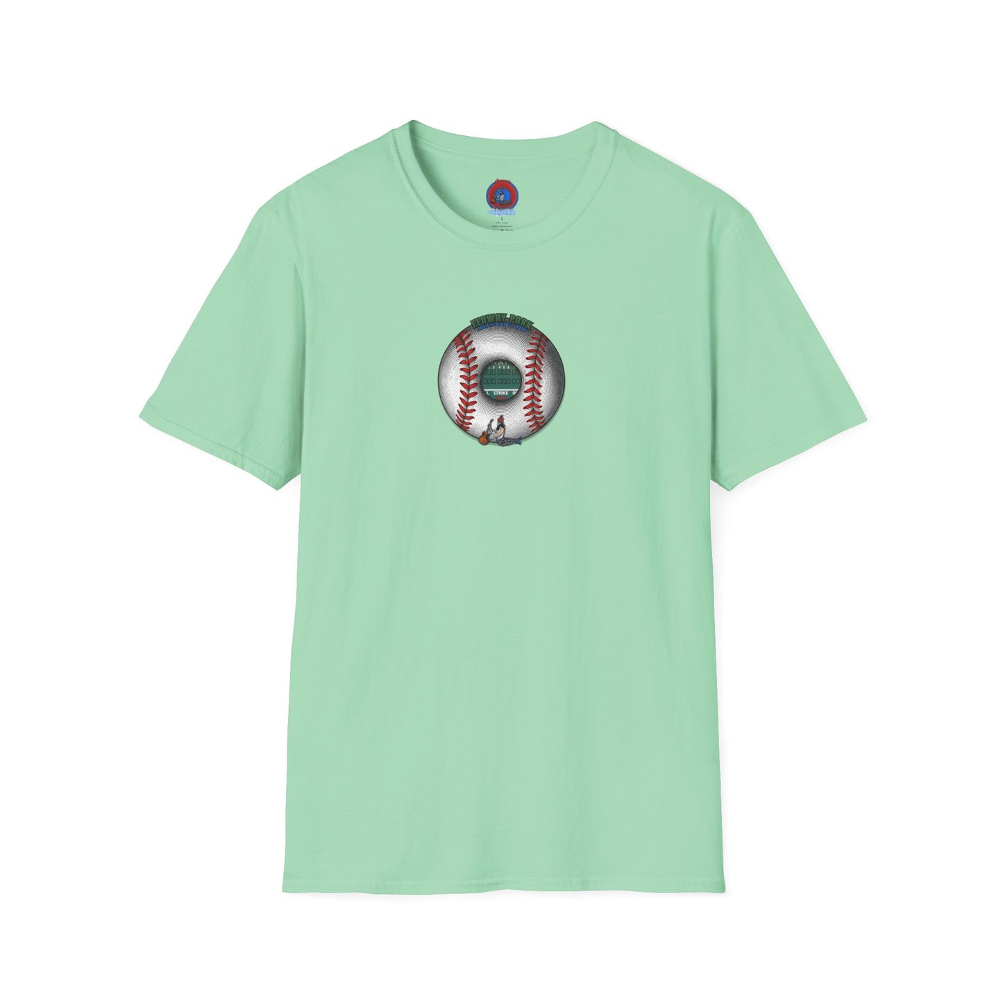 Classic Donut Tee - Unisex Soft-Style - "Phenway Ballpark Donuts" - white/red major league donut - variant 6