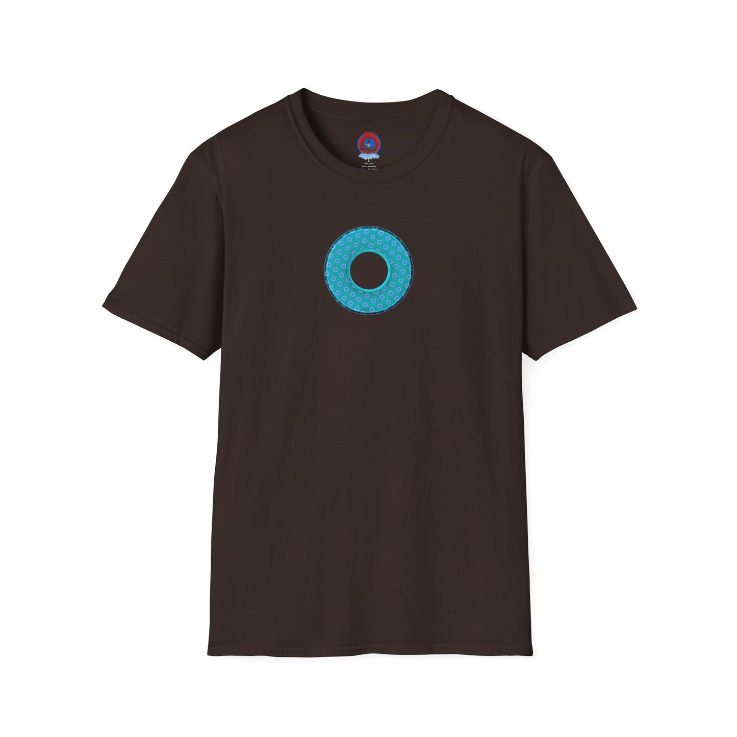Plain Donuts/Unisex Soft-Style - "Plain Electric Paradoxical Donuts" - light teal/purple donuts