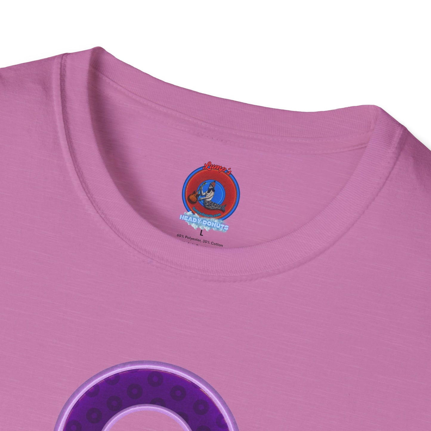 Plain Donuts/Unisex Soft-Style - "Plain Wide Mouthed Paradoxical Donuts" - dark purple/light purple donuts