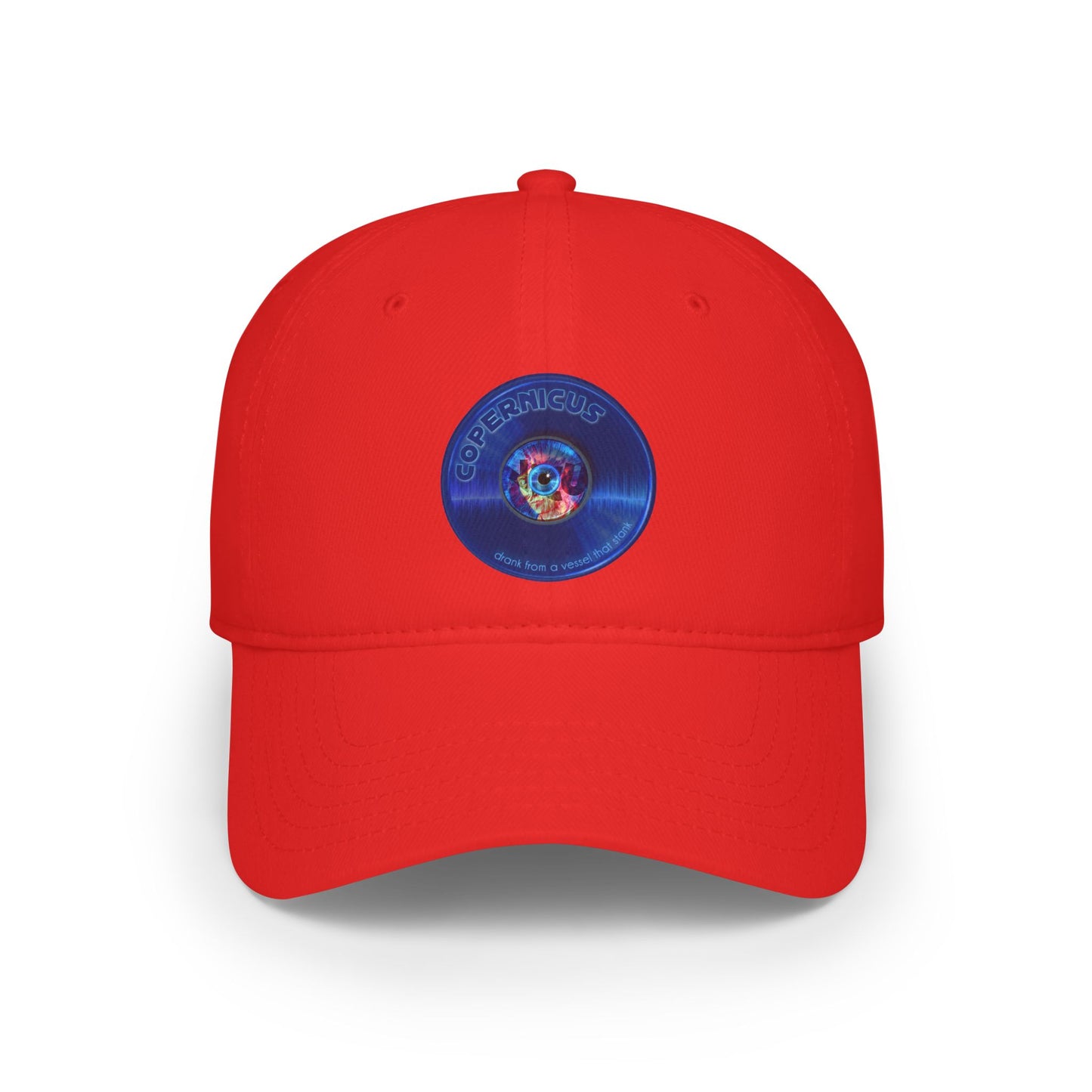 Lumpy Donut Baseball Cap - "Drunken Copernicus Cap" - variant 2 - vivid blue donut w/