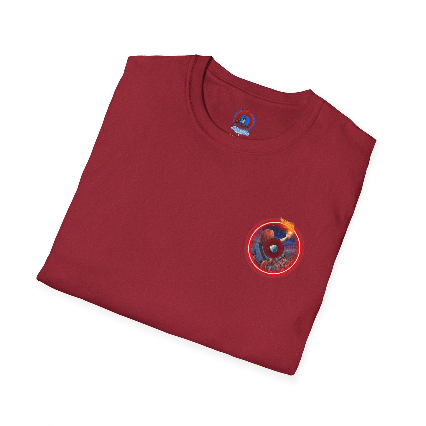 Classic Donut Tee - Unisex Soft-Style - "Torchbearer's Donut " - red donut