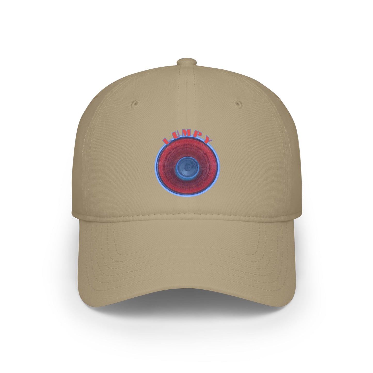 Lumpy Donut Baseball Cap - "Lumpy Tube Donut" - red tube donut w/