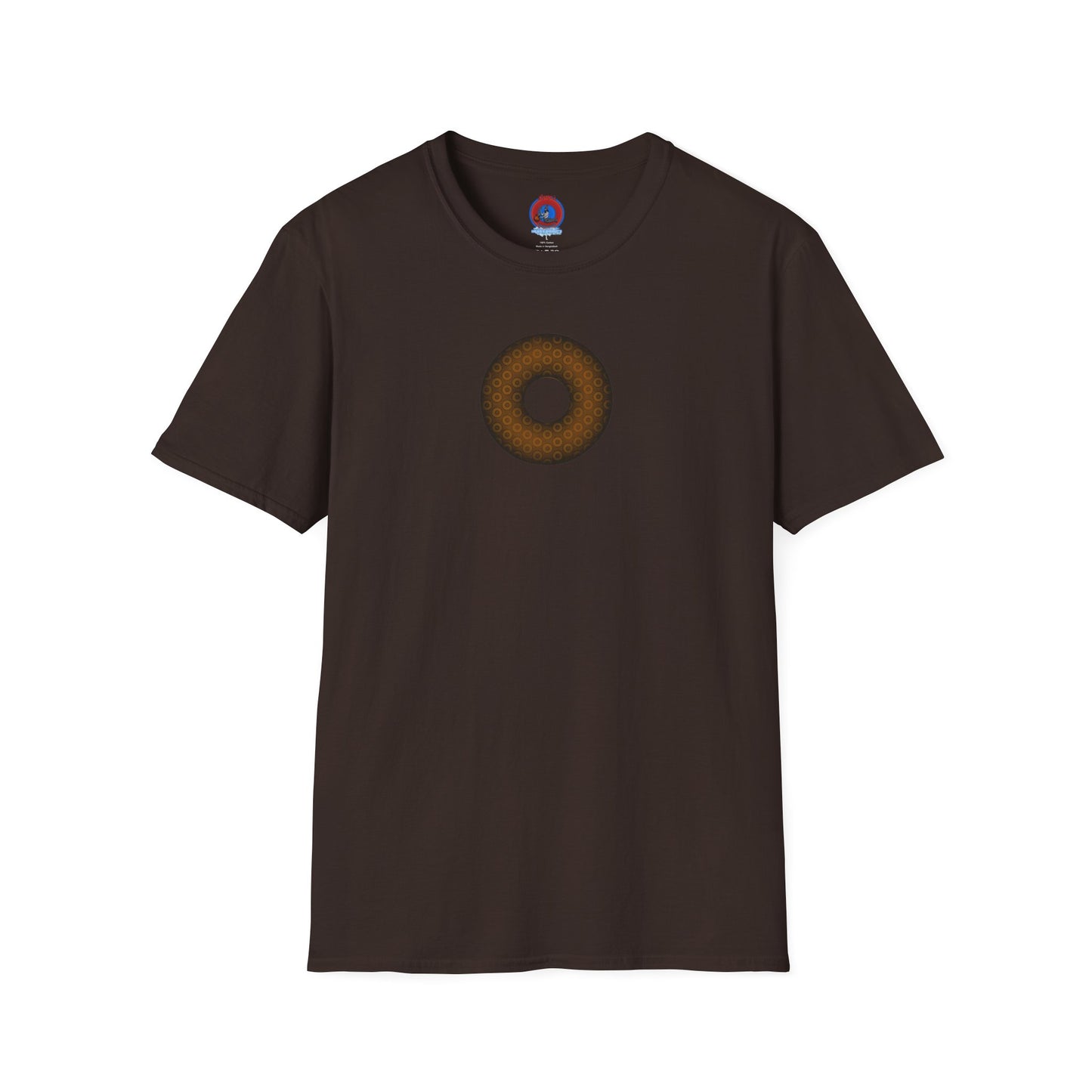 Plain Donuts/Unisex Soft-Style - "Plain Paradoxical Grided Donuts" - brown/dark brown donuts
