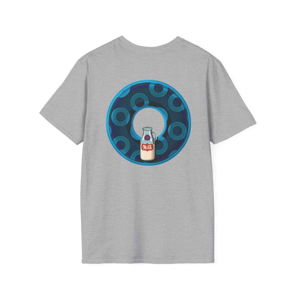 Classic Donut Tee - Unisex Soft-Style - "Wooked Cream - YEMSG Donut " - blue/teal rustic paradox donut - variant 7