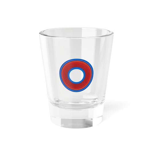 Bad Fishy Too - "Plain Rustic Dark Red/Dark Blue Donut" - Shot Glass, 1.5oz