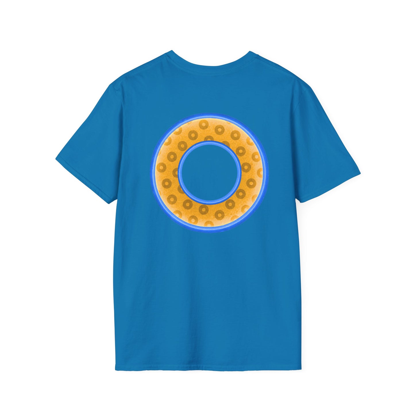 Plain Donuts/Unisex Soft-Style - "Plain Wide Mouthed Paradoxical Donuts" - yellow/light blue donuts