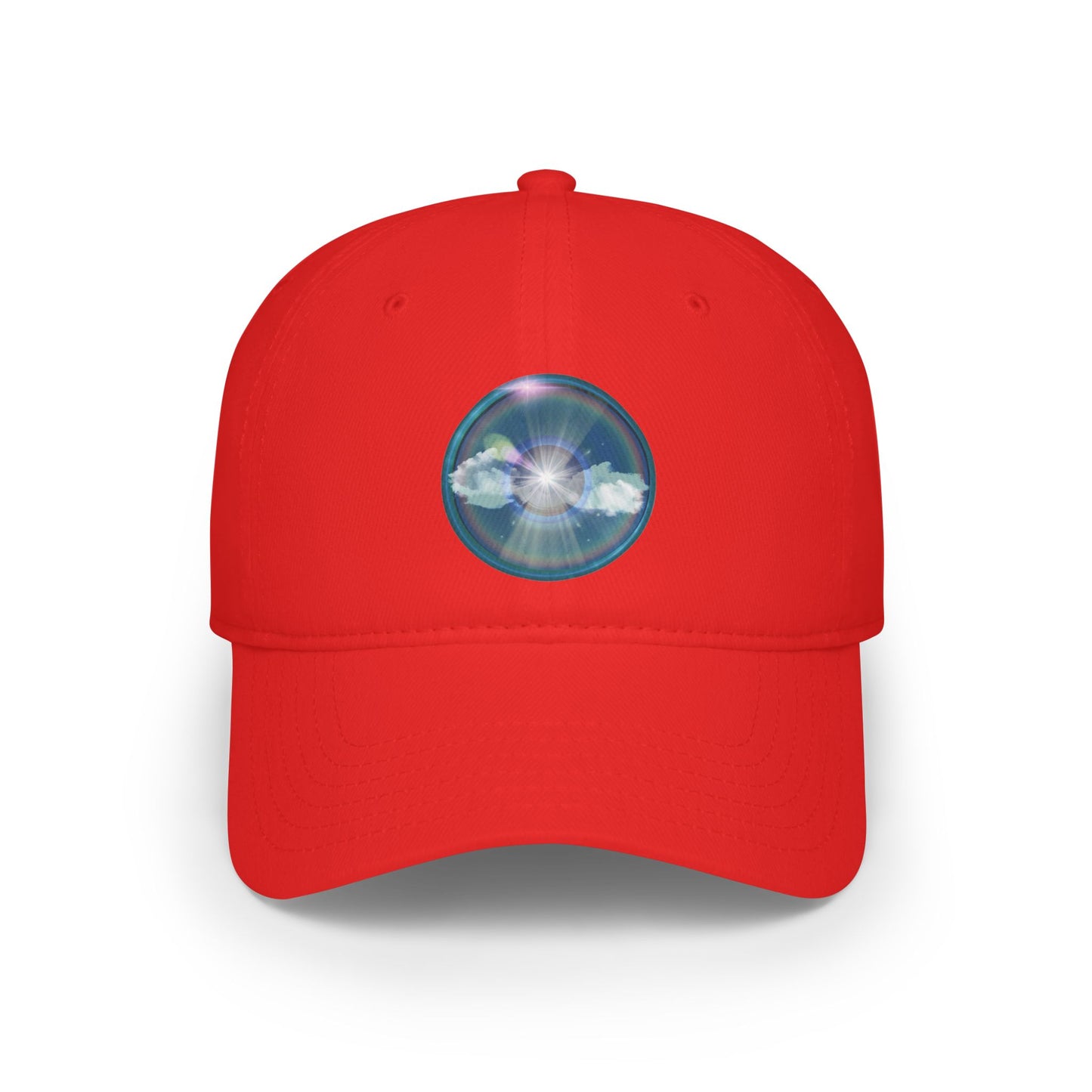 Lumpy Donut Baseball Cap - "The Divided Donut" - variant 1 - sky donut w/ [*charitable donut]
