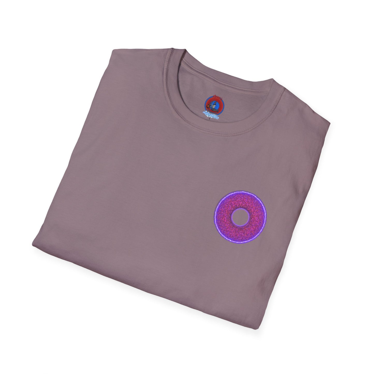 Classic Donut Tee - Unisex Soft-Style - "The Frankenstein Donut - It's Alive! " - series 1.0  - purple-ish donut