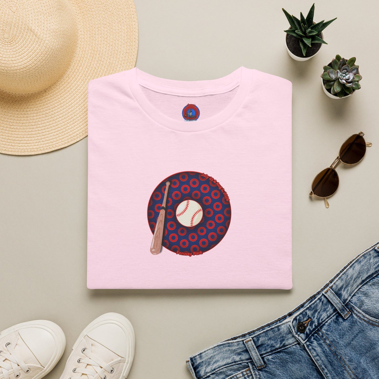 Classic Donut Tee - Unisex Soft-Style - "Phenway Ballpark Donuts" - vivid paradox donut - variant 1