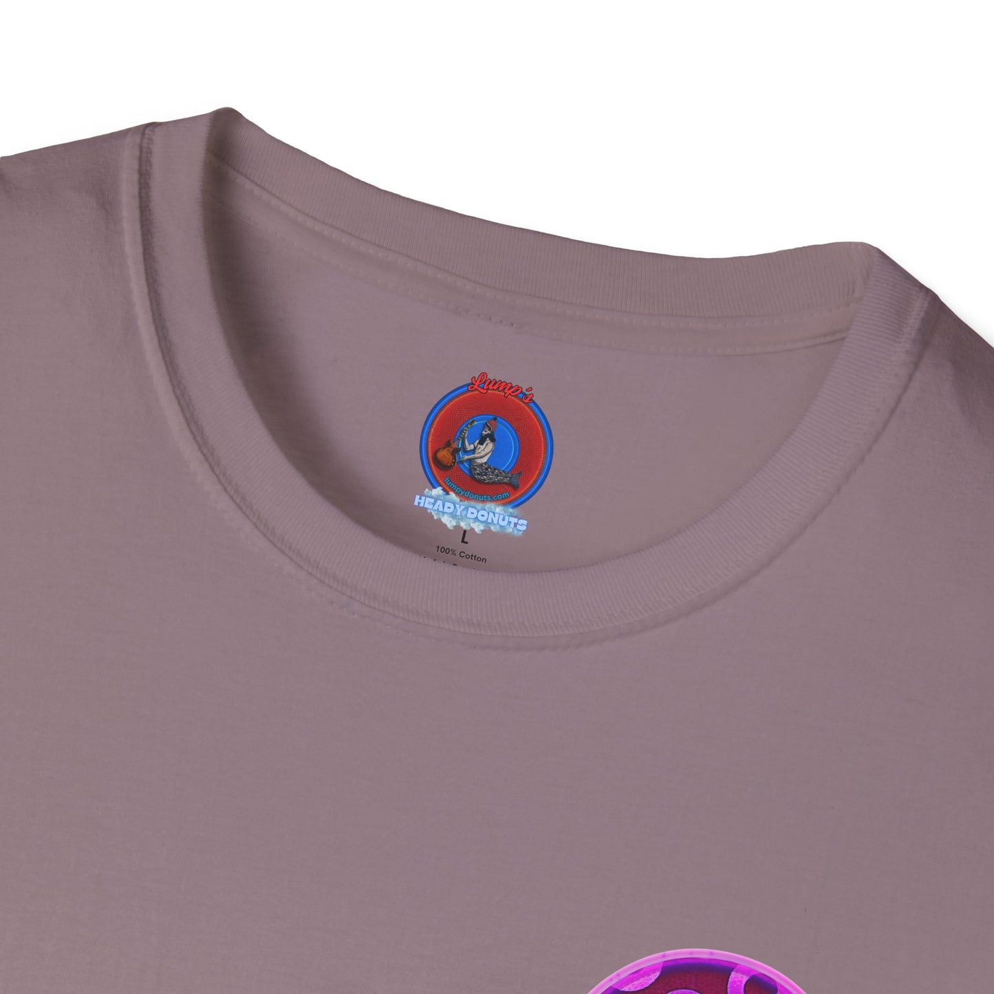 Classic Donut Tee - Unisex Soft-Style - "It's Ice Cream Popsicles - YEMSG Donut" - purple/magenta paradox donut - variant 2
