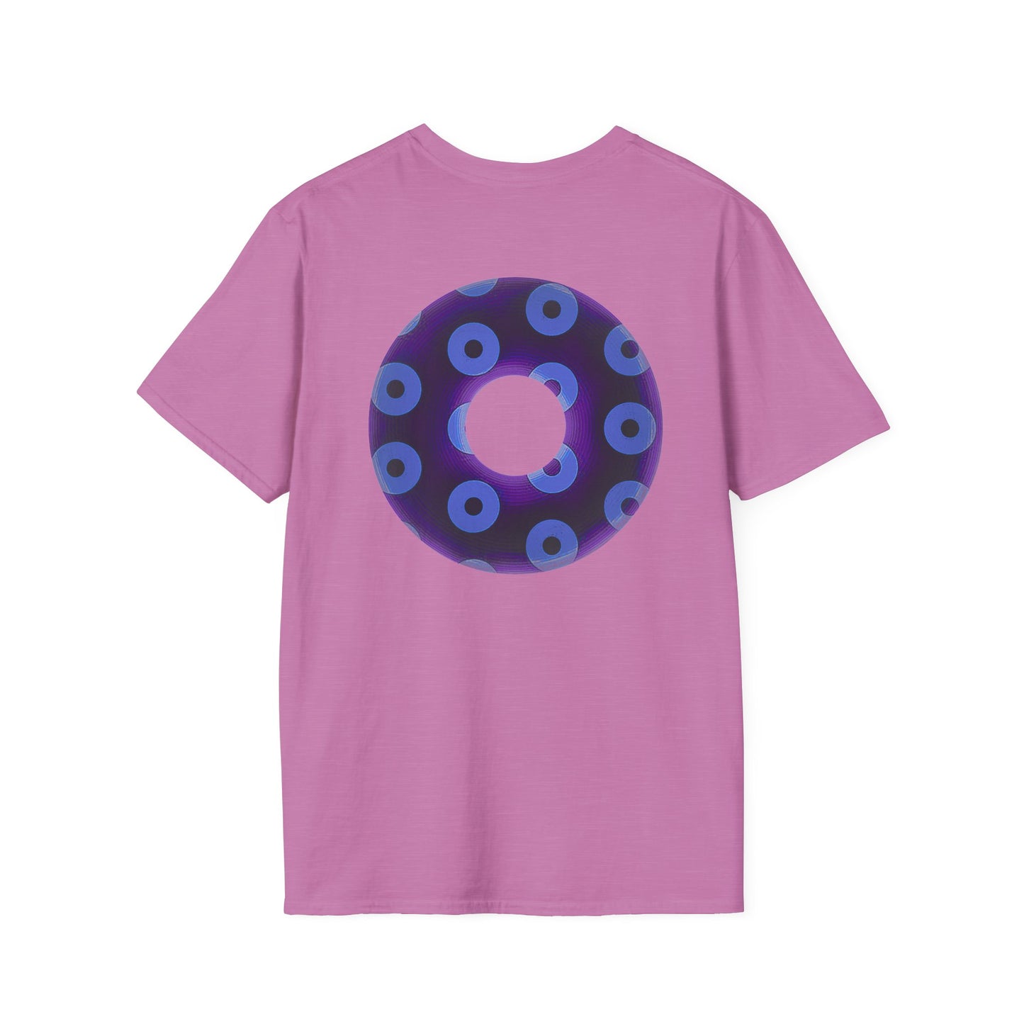 Plain Donuts/Unisex Soft-Style - "Plain Blimpy Paradoxical Donuts" - dark purple/Carolina blue donuts