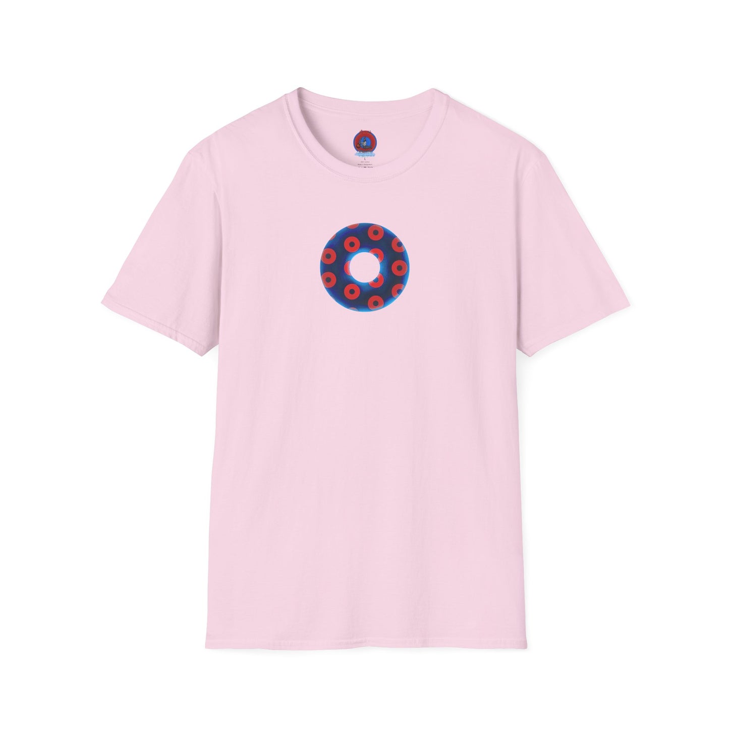Plain Donuts/Unisex Soft-Style - "Plain Blimpy Paradoxical Donuts" - royal blue/bright red donuts