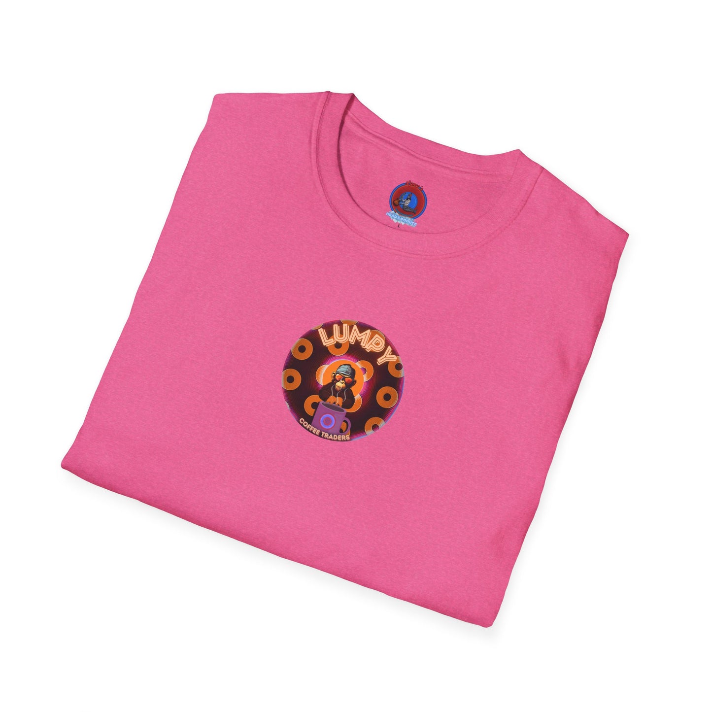 Coffee Traders Tee - Unisex Soft-Style - "Blastoff " - paradoxical donuts - variant 2 - logo front/mothership back