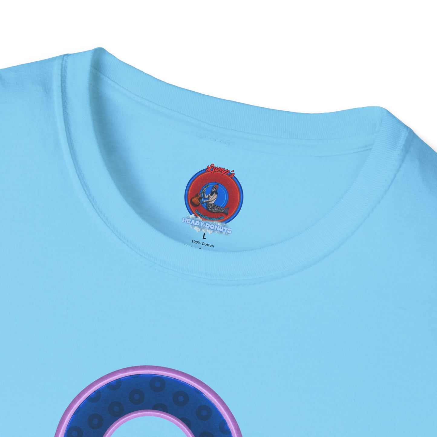 Plain Donuts/Unisex Soft-Style - "Plain Wide Mouthed Paradoxical Donuts" - dark blue/light purple donuts