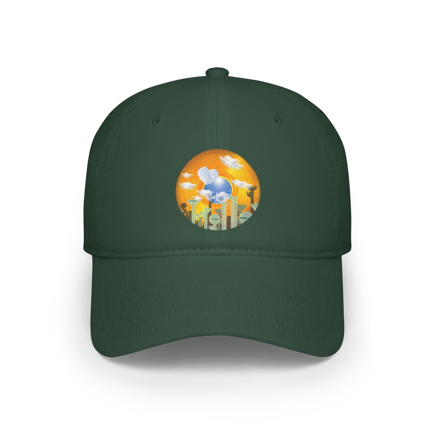 Lumpy Donut Baseball Cap - "The Golden Age of Donut Caps" - golden symmetrical donut w/