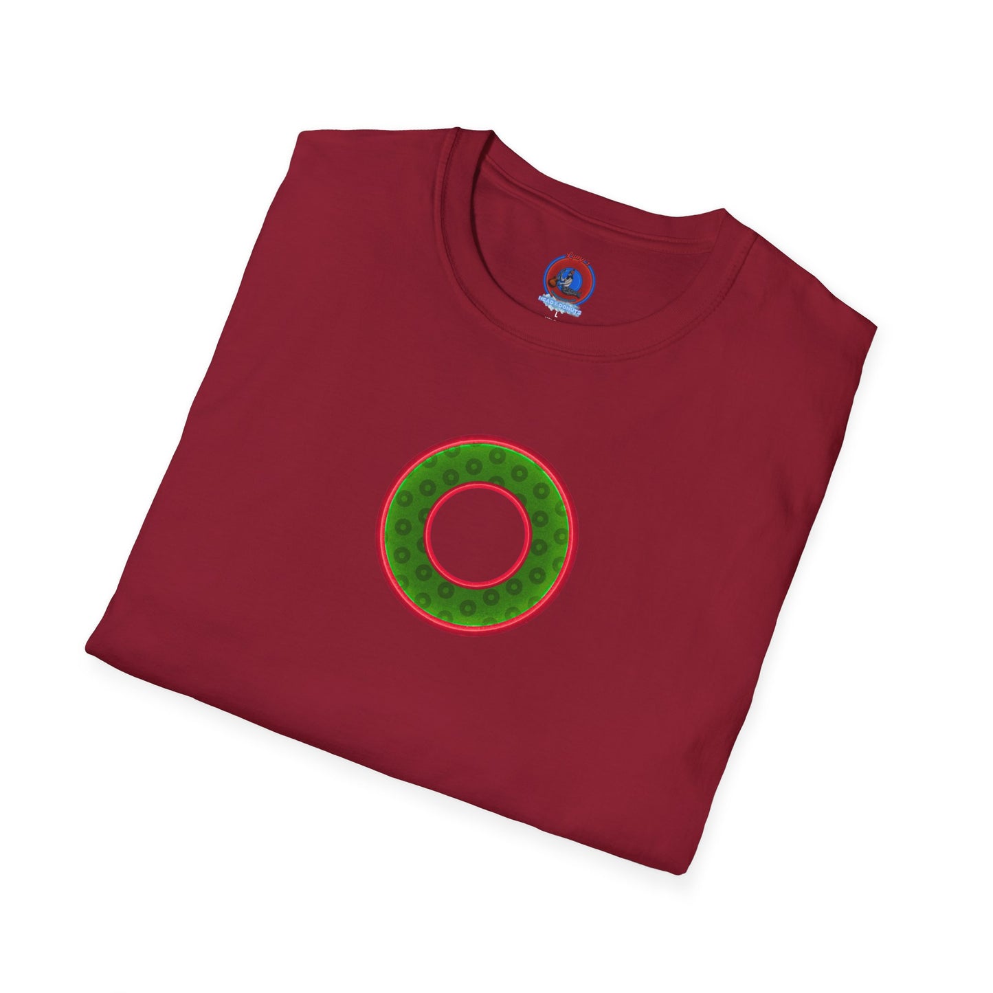 Plain Donuts/Unisex Soft-Style - "Plain Wide Mouthed Paradoxical Donuts" - Irish green/red donuts