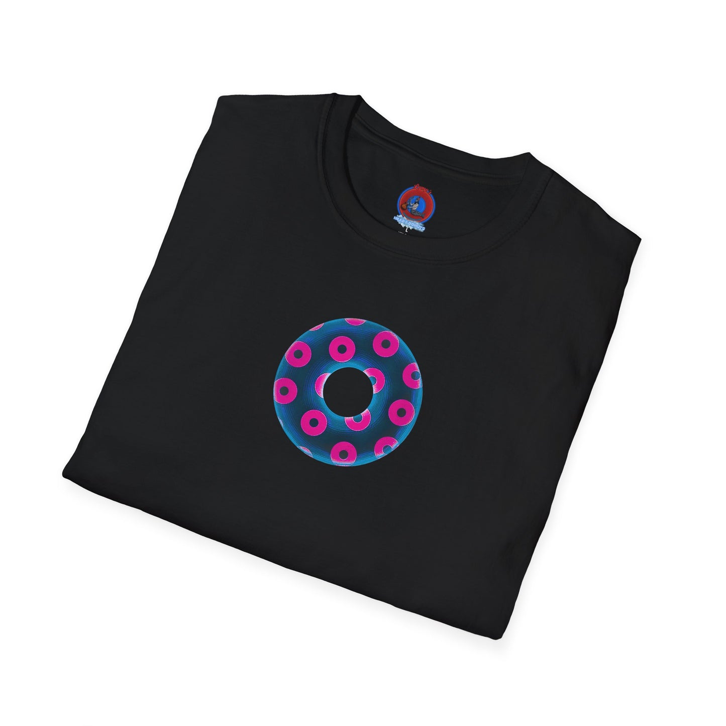 Plain Donuts/Unisex Soft-Style - "Plain Blimpy Paradoxical Donuts" - royal blue/vivid magenta donuts