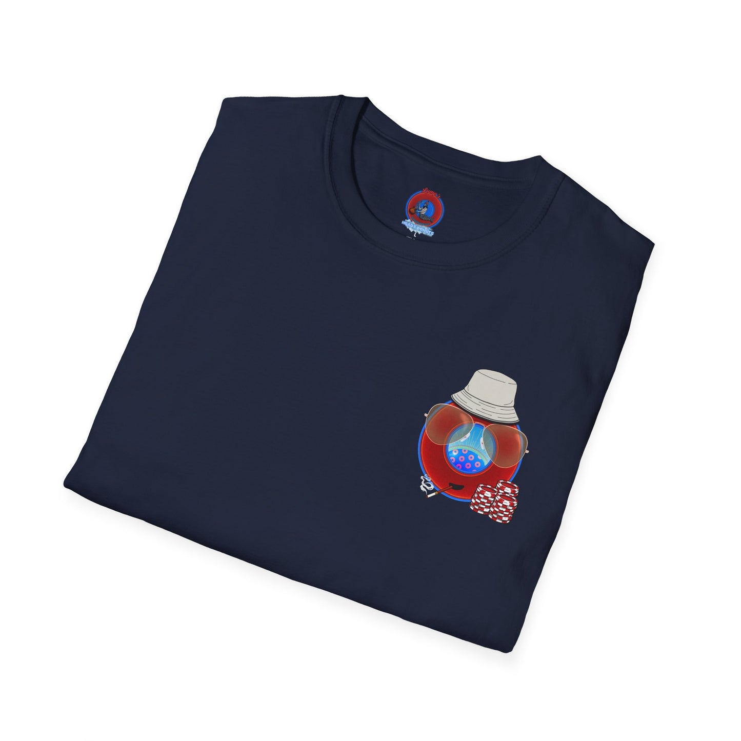 Classic Donut Tee - Unisex Soft-Style - "Gonzo Donut - Fear and Loathing in Gamehendge" - vivid red donut