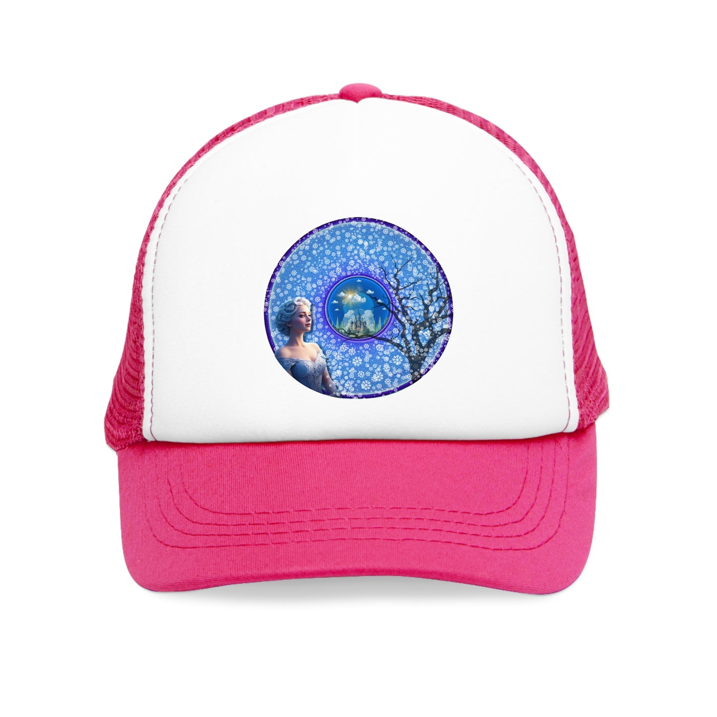 Lumpy Trucker Hat - "The Donut Locked in Glaciers, never heard" - blue donut
