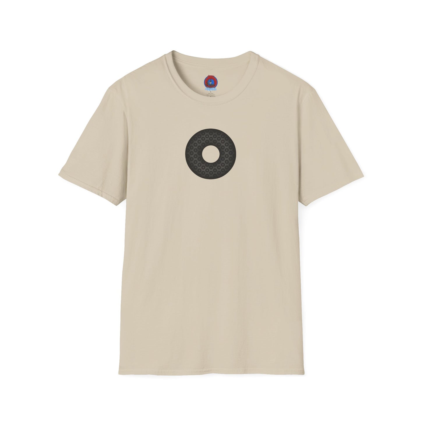 Plain Donuts/Unisex Soft-Style - "Plain Paradoxical Grided Donut" - black/black donuts