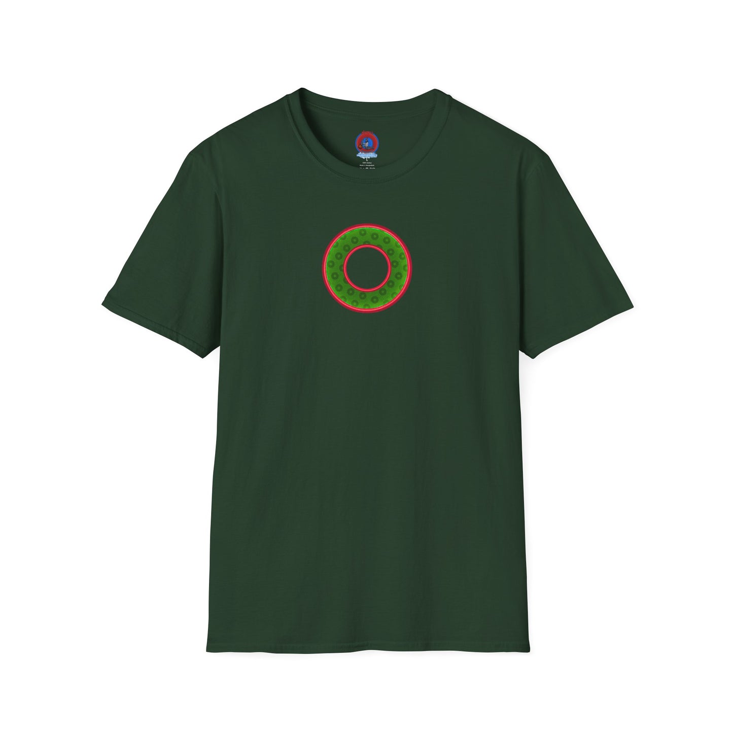 Plain Donuts/Unisex Soft-Style - "Plain Wide Mouthed Paradoxical Donuts" - Irish green/red donuts