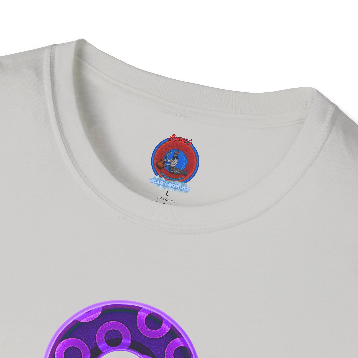 Plain Donuts/Unisex Soft-Style - "Plain Rustic Paradoxical Donuts" - light purple/dark purple donuts