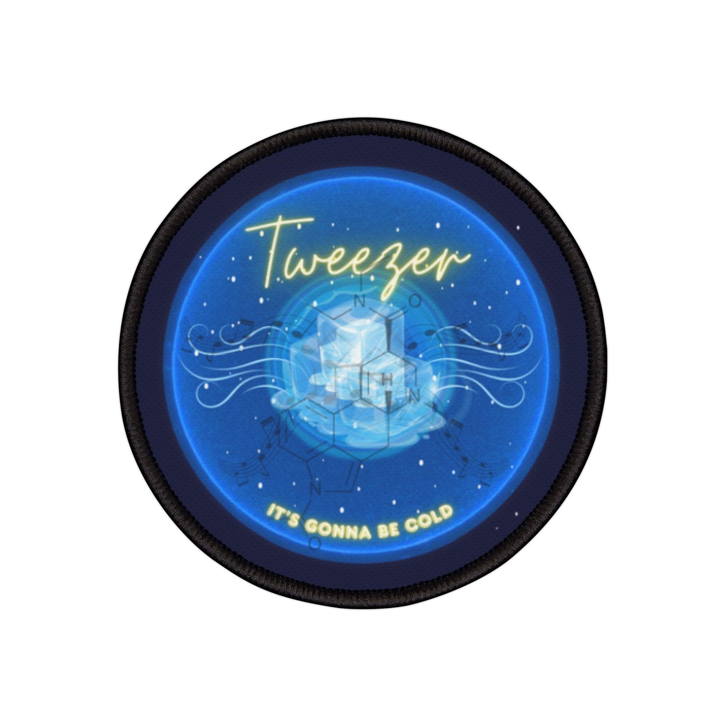 Iron-On Donut Patch - "The Donut Patch Reprised" - vivid blue donut