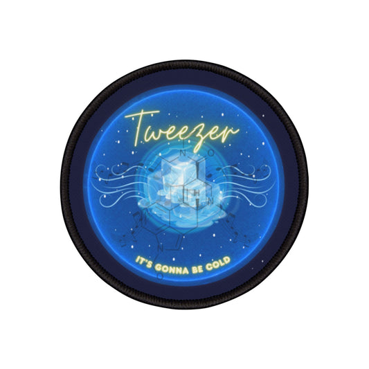 Iron-On Donut Patch - "The Donut Patch Reprised" - vivid blue donut