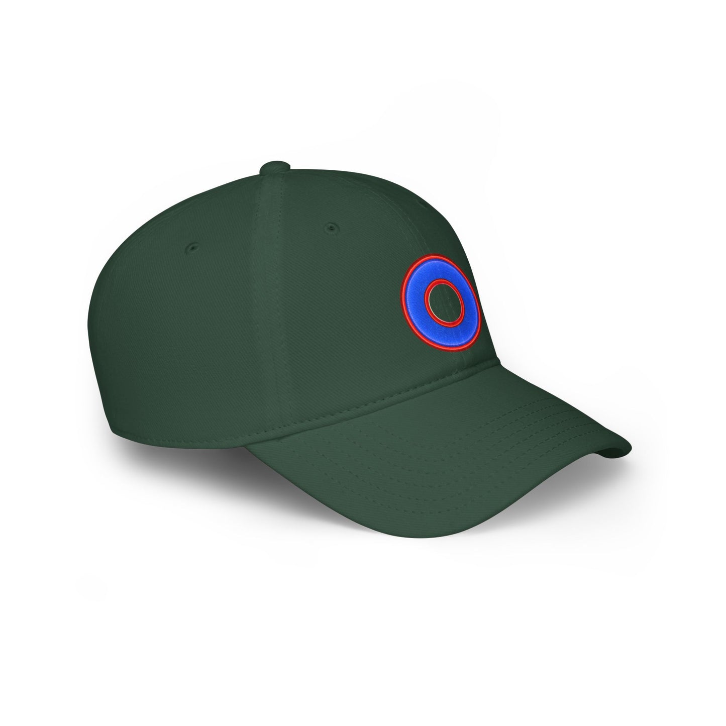 Lumpy Donut Baseball Cap - "Plain [Mary] Jane" - rustic blue/red donut w/