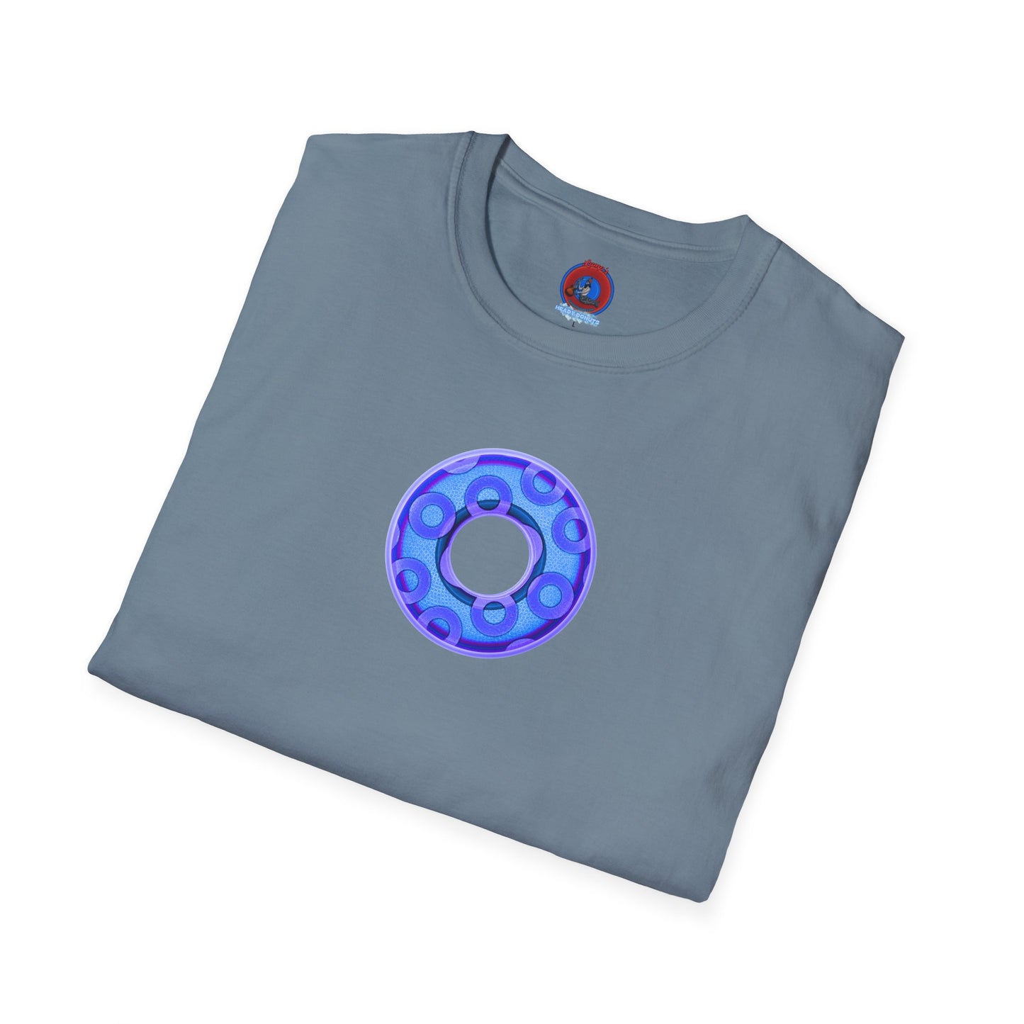 Plain Donuts/Unisex Soft-Style - "Plain Rustic Paradoxical Donuts" - light blue/purple donuts