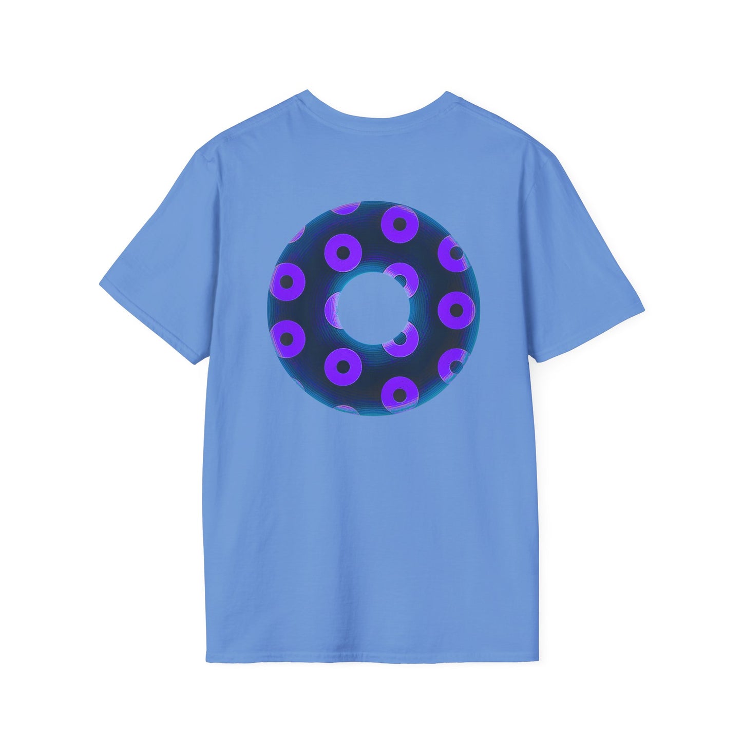 Plain Donuts/Unisex Soft-Style - "Plain Blimpy Paradoxical Donuts" - dark steel blue/vivd dark purple donuts