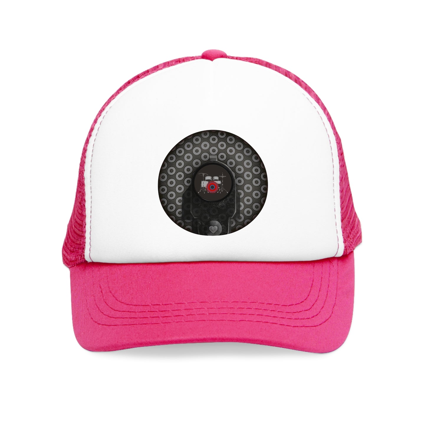 Lumpy Trucker Hat - "Lifesaving Donut" - gunmetal/grey - w/small red donut