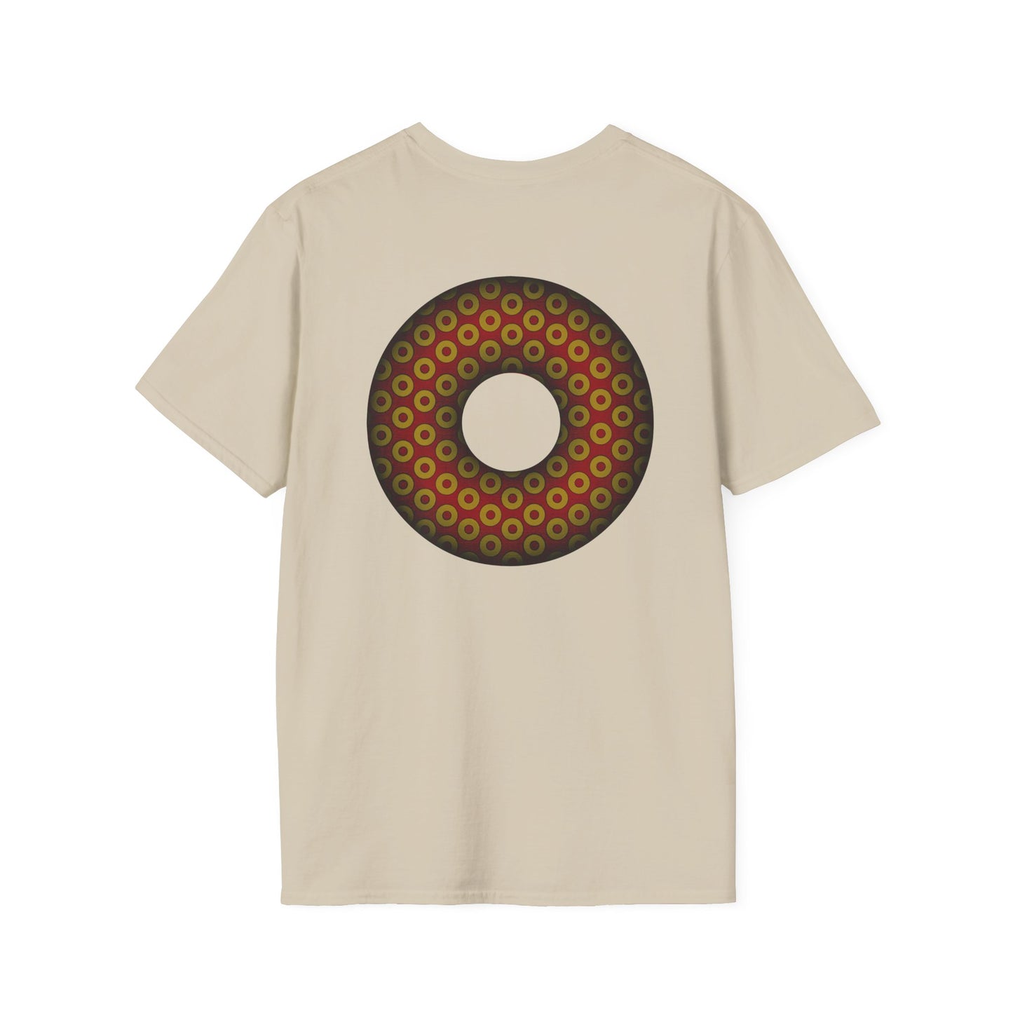 Plain Donuts/Unisex Soft-Style - "Plain Paradoxical Grided Donuts" - gold/burgundy donuts