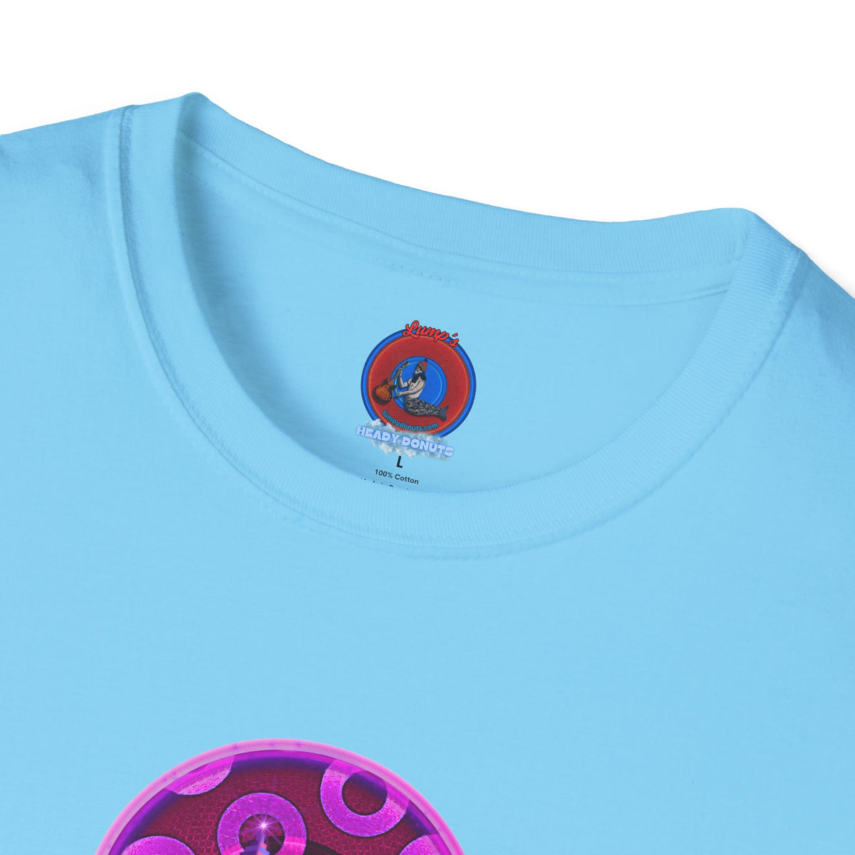 Classic Donut Tee - Unisex Soft-Style - "It's Ice Cream Popsicles - YEMSG Donut" - purple/magenta paradox donut - variant 2