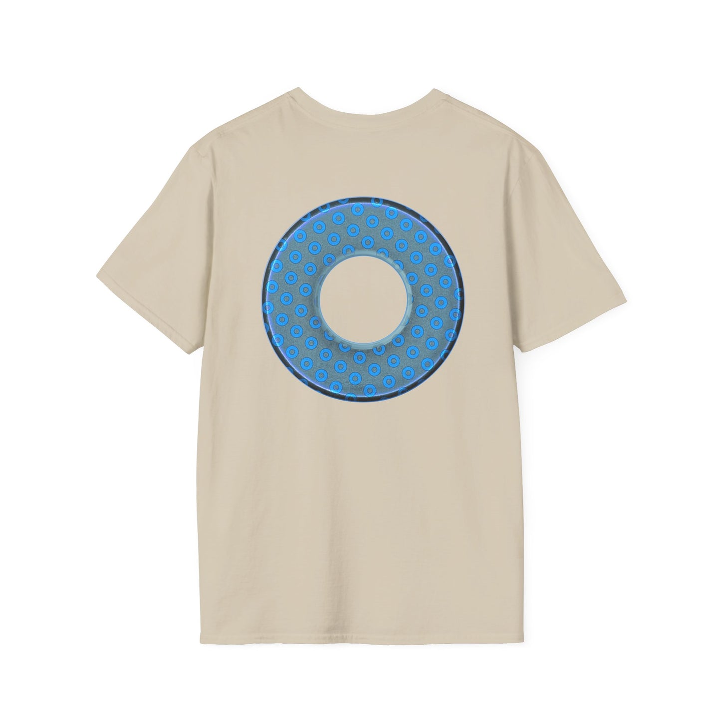 Plain Donuts/Unisex Soft-Style - "Plain Electric Paradoxical Donuts" - light blue/light teal donuts
