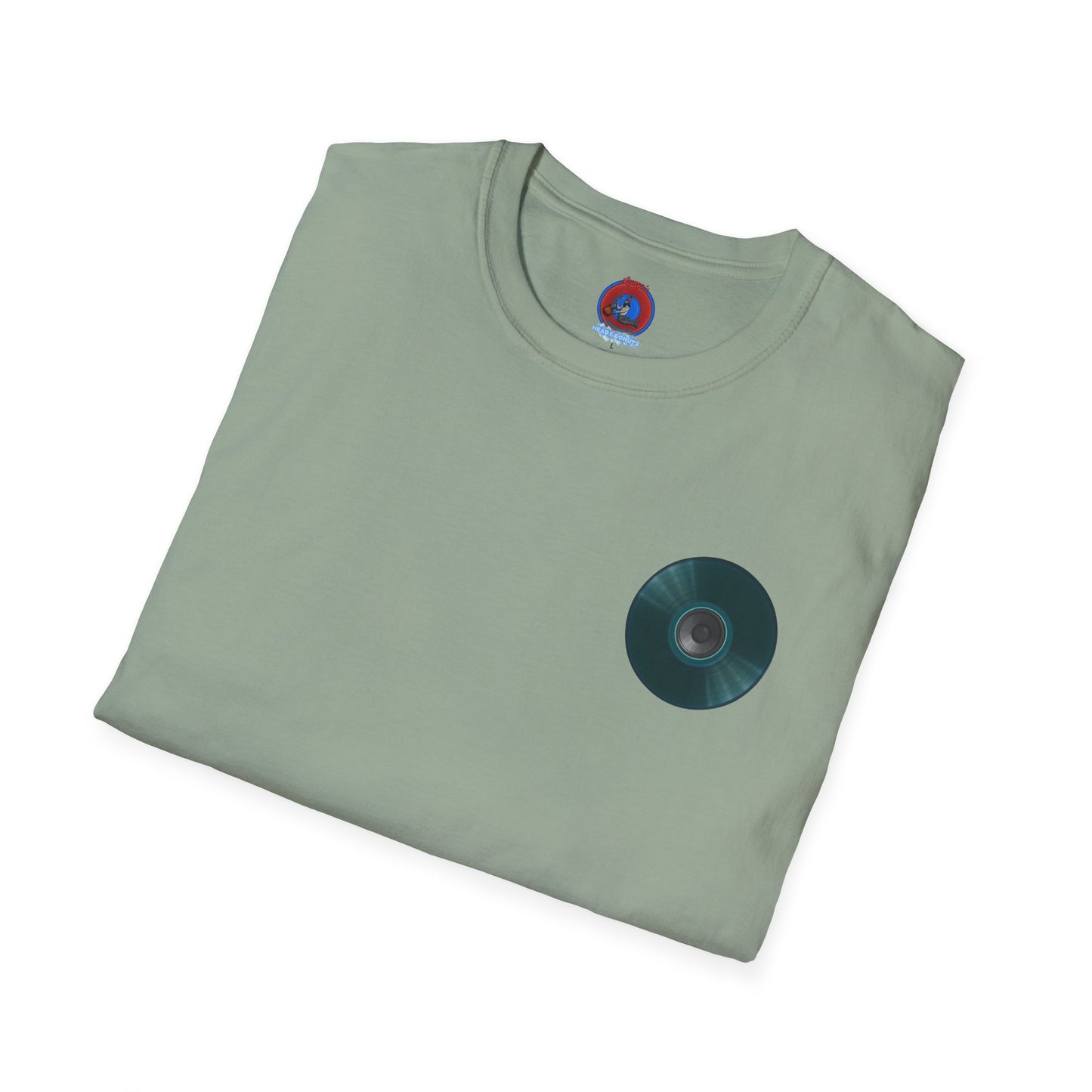 Classic Donut Tee - Unisex Soft-Style - "The Plain Record Donut" - series 1.0 - dark teal green