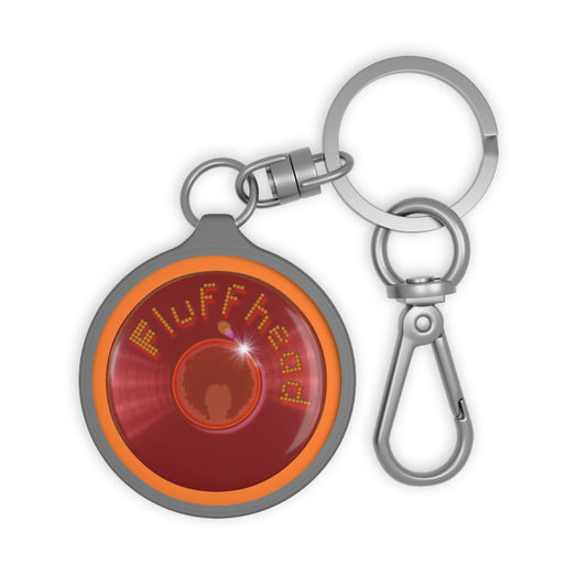 Lumpy Donut Keychain - "The Fluffernutter Donut" - series 1.0 - red record donut
