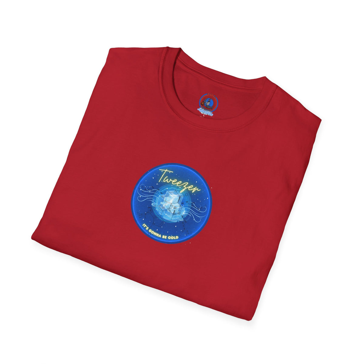 Classic Donut Tee - Unisex Soft-Style - "The Donut Reprised" - vivid blue donut